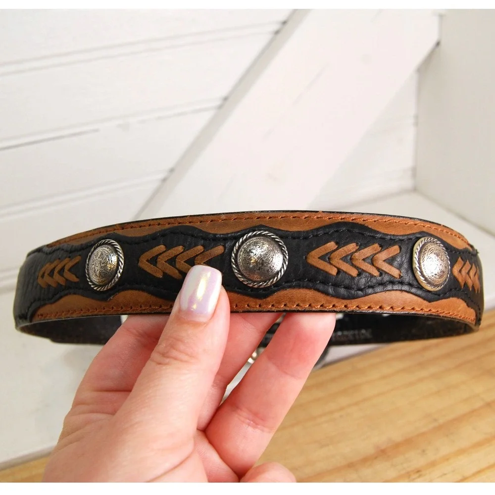Kids leather belt size 20 small Double S Western belt Unisex‎ youth accessory